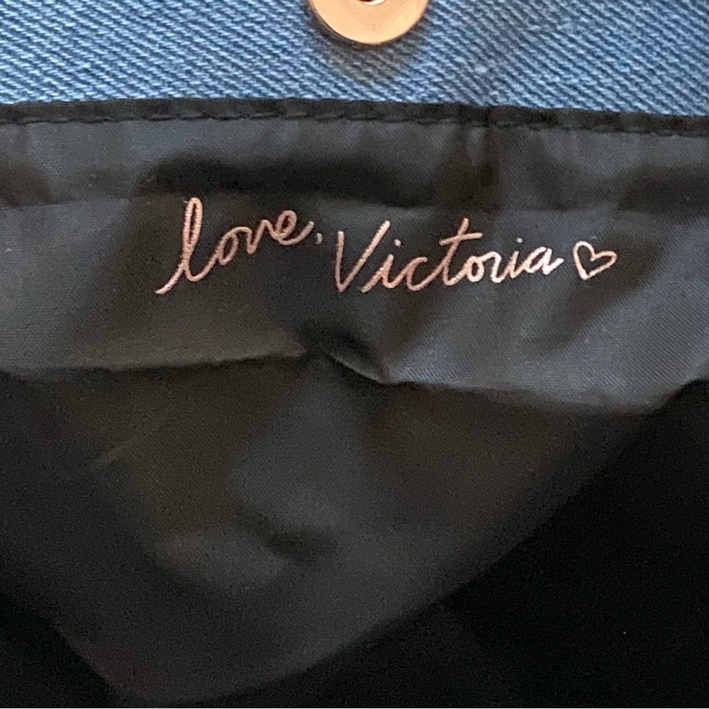 NWT Victoria Secret denim blue weekender tote - Picture 8 of 9